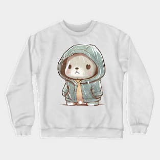 Cartoon Seal Wearing Hoodie Crewneck Sweatshirt